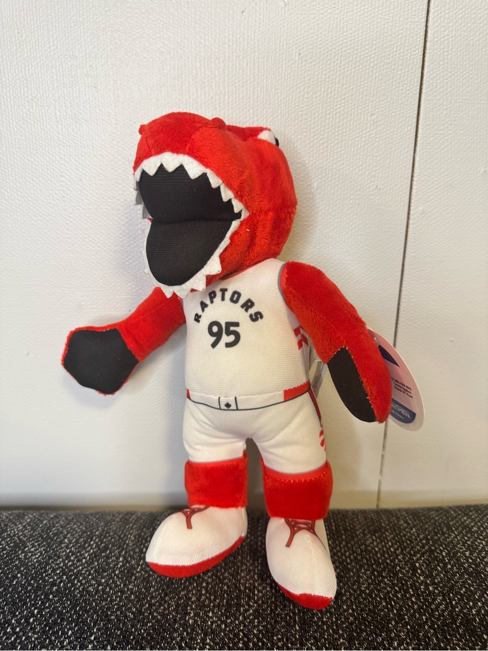 Toronto Raptors Raptor 95 Mascot 10” Plush RallyMen NBA NWT Basketball Dinosaur